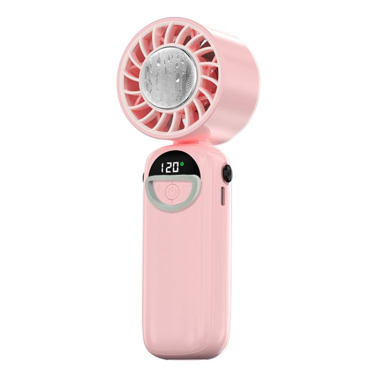 S-11 Ventilateur portable pliable avec bandeau cervical, affichage LED et glace
