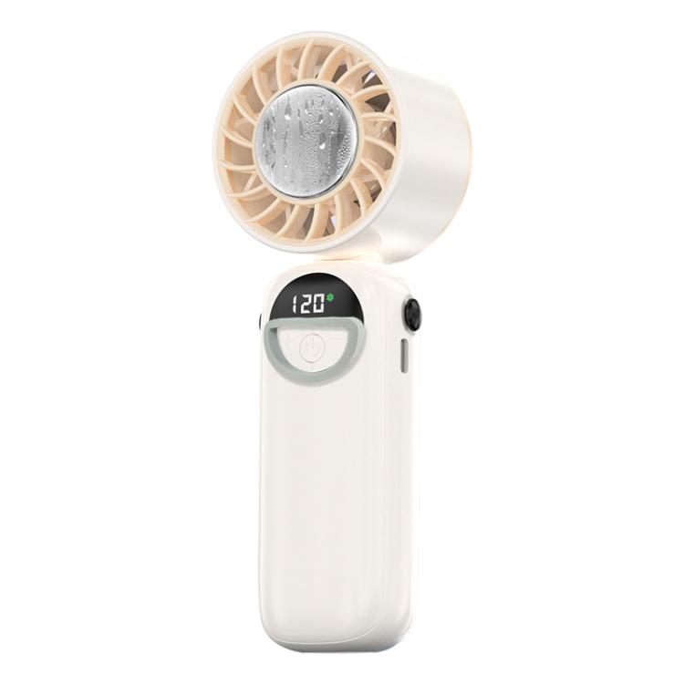 S-11 Ventilateur portable pliable avec bandeau cervical, affichage LED et glace