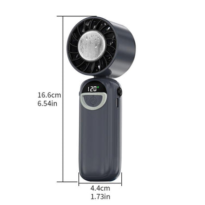 S-11 Ventilateur portable pliable avec bandeau cervical, affichage LED et glace