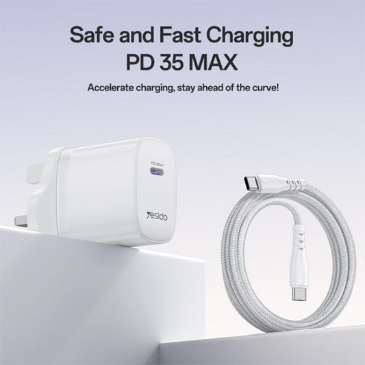 Yesido YC153 PD35W USB-C / Type-C Single Port Fast Charger Set with Type-C to Type-C Cable, YC153