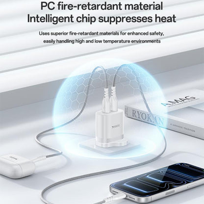 Yesido YC150 12W 2.4A USB Dual Ports Charger Set with 1m USB to Type-C Data Cable, YC150