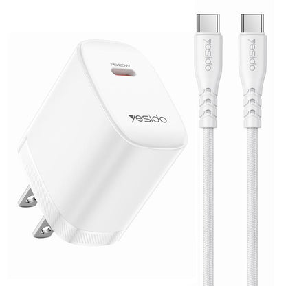 Yesido YC18U PD20W Type-C Charger Set with 1m Type-C to Type-C Data Cable, YC18U