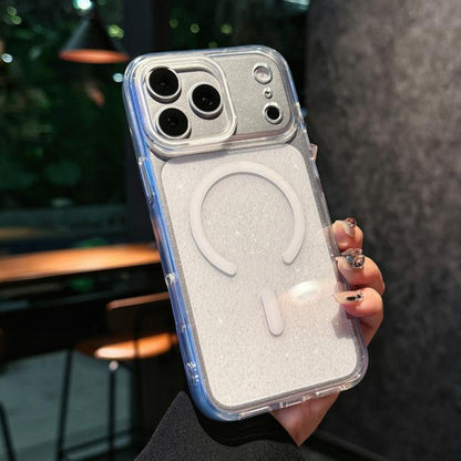 Crystal Shimmer Acrylic Magnetic Phone Case, For iPhone 18 Pro, For iPhone 18 Pro Max, For iPhone 17 Pro Max, For iPhone 17 Pro