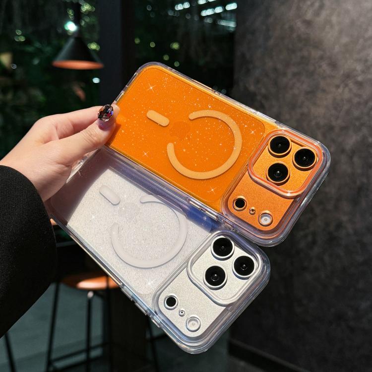 Crystal Shimmer Acrylic Magnetic Phone Case, For iPhone 18 Pro, For iPhone 18 Pro Max, For iPhone 17 Pro Max, For iPhone 17 Pro