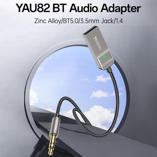 محول صوت بلوتوث 5.0 للسيارة Yesido YAU82 AUX 3.5mm، YAU82