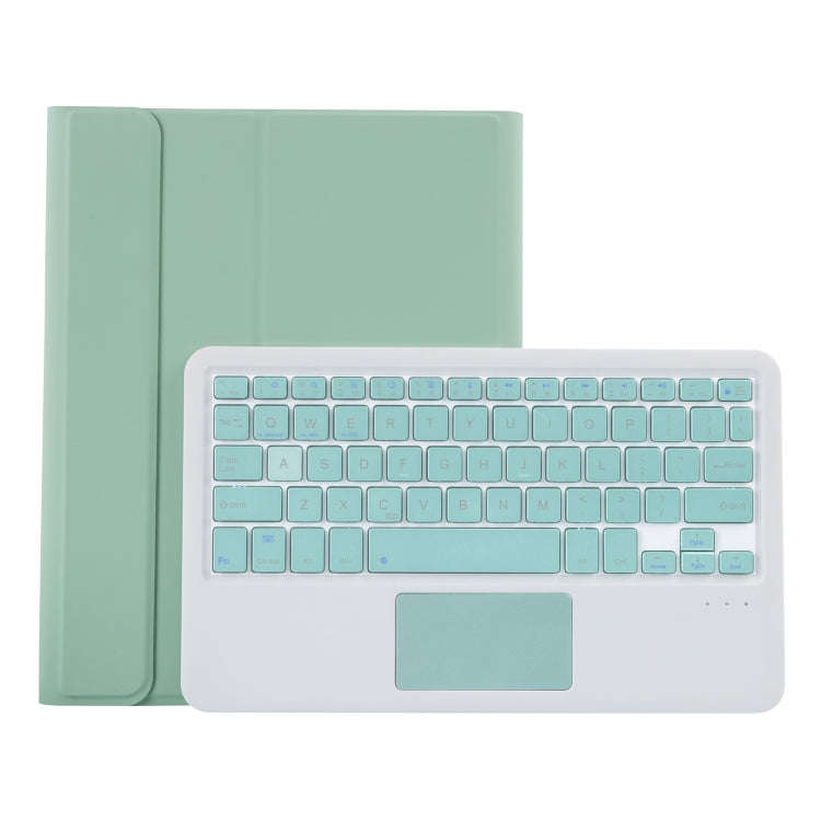 T098B-A Pressed Skin Texture TPU Detachable Candy Colors Bluetooth Keyboard Protective Case for iPad Air 11 2024 / 2025 / Air 4 10.9 inch 2020, with Stand & Pen Slot & Touch, T098B-A