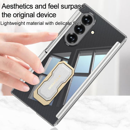 GKK Double Magnetic Hinge Folding Full Coverage Phone Case with Supercar Wristband Rotating Holder, For Samsung Galaxy Z TriFold