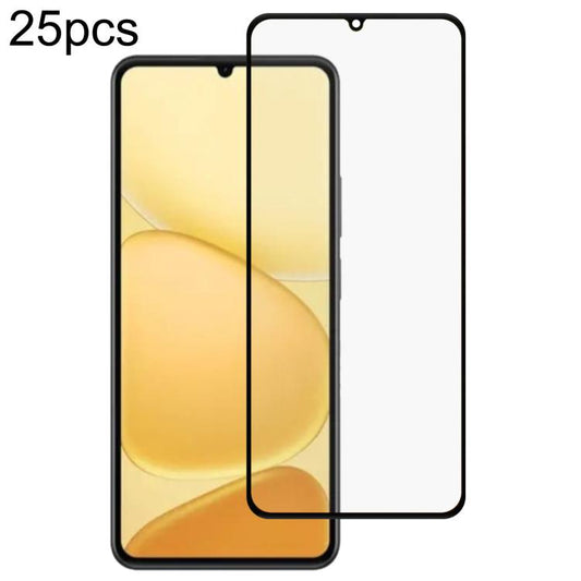 25pcs Full Glue Screen Tempered Glass Film, For Realme Note 80 4G, For Realme C83 5G