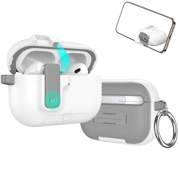 Étui pour écouteurs XDcase Armor Full-body avec crochet et verrou de sécurité, Pour AirPods Pro 3, Pour AirPods 4, Pour AirPods Pro 2 / 1