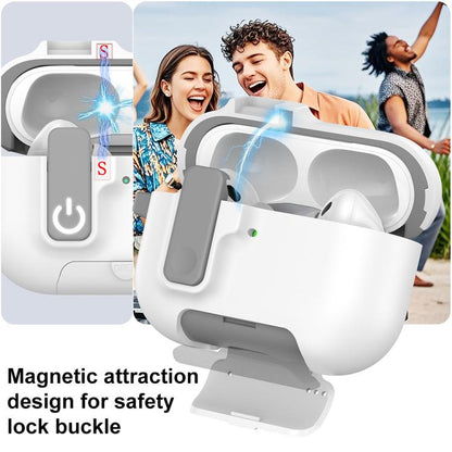Étui pour écouteurs XDcase Armor Full-body avec crochet et verrou de sécurité, Pour AirPods Pro 3, Pour AirPods 4, Pour AirPods Pro 2 / 1