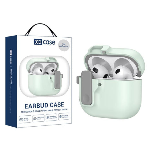 Étui pour écouteurs XDcase Armor Full-body avec crochet et verrou de sécurité, Pour AirPods Pro 3, Pour AirPods 4, Pour AirPods Pro 2 / 1