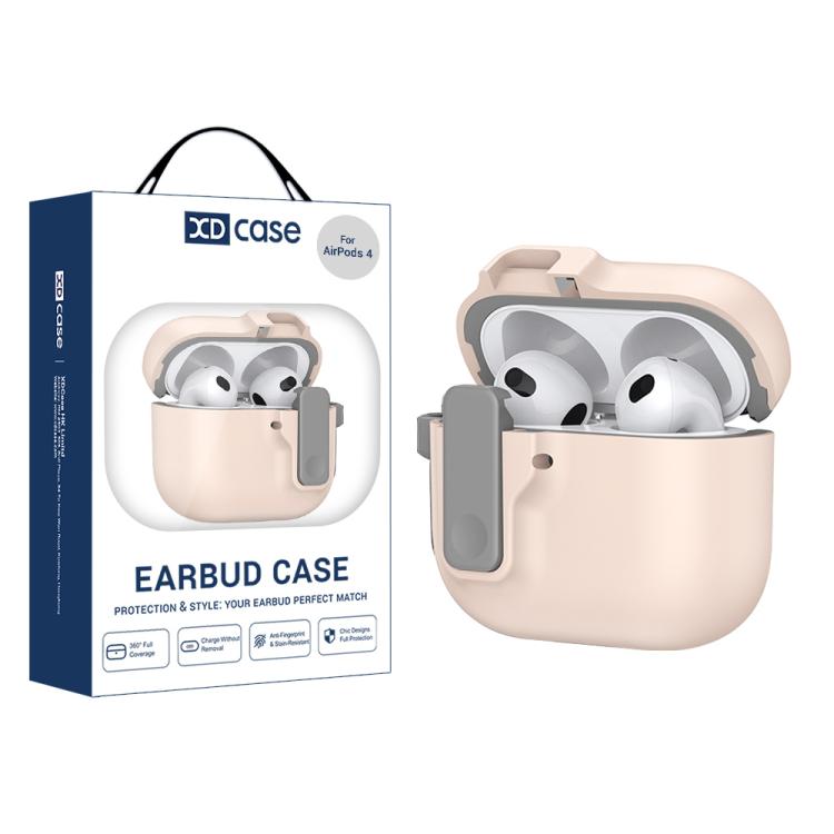 Étui pour écouteurs XDcase Armor Full-body avec crochet et verrou de sécurité, Pour AirPods Pro 3, Pour AirPods 4, Pour AirPods Pro 2 / 1
