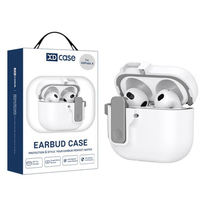 Étui pour écouteurs XDcase Armor Full-body avec crochet et verrou de sécurité, Pour AirPods Pro 3, Pour AirPods 4, Pour AirPods Pro 2 / 1