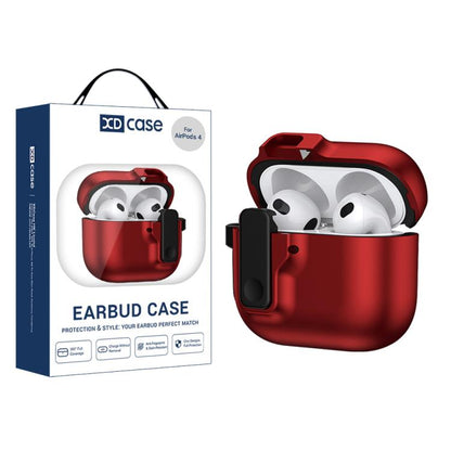 Étui pour écouteurs XDcase Armor Full-body avec crochet et verrou de sécurité, Pour AirPods Pro 3, Pour AirPods 4, Pour AirPods Pro 2 / 1