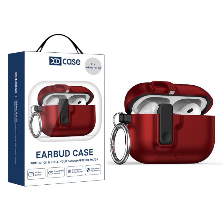 Étui pour écouteurs XDcase Armor Full-body avec crochet et verrou de sécurité, Pour AirPods Pro 3, Pour AirPods 4, Pour AirPods Pro 2 / 1