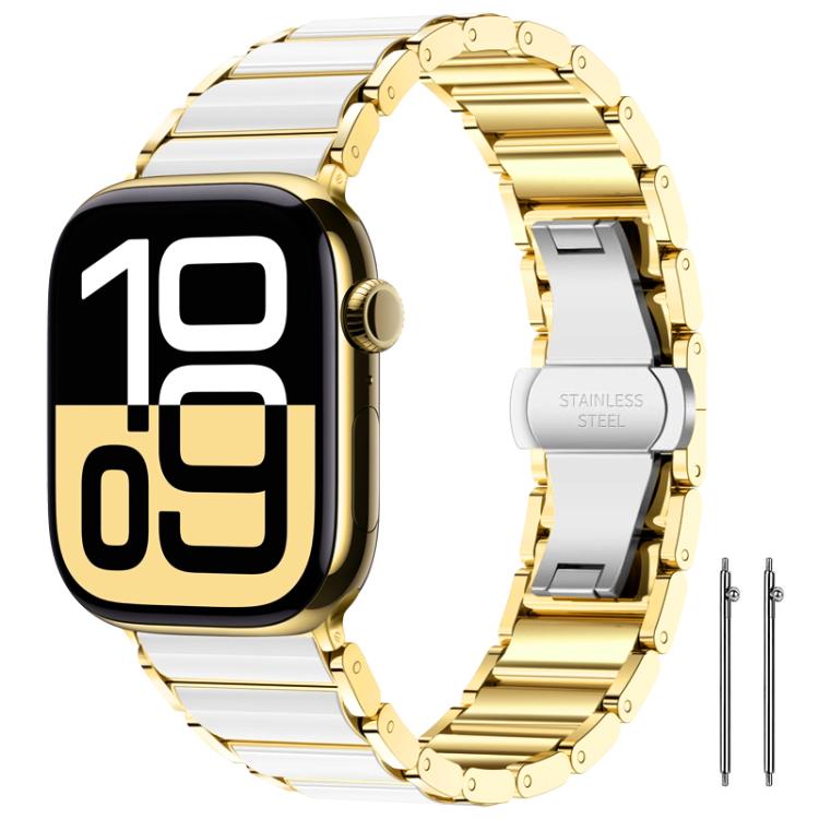 Bracelet de montre xDfind en céramique et acier inoxydable, pour Apple Watch 42 / 44 / 45 / 46 / 49mm, pour Apple Watch 38 / 40 / 41 / S11 42mm
