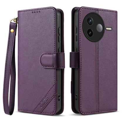 AZNS A2 Series Tri-Card Wallet RFID Vegan Leather Phone Case with Strap, For Redmi Turbo 5 Max 5G / Poco X8 Pro Max 5G, For Redmi Turbo 5 5G / Poco X8 Pro 5G, For Redmi K90, For Redmi K90 Pro Max, For Redmi Note 15 Pro+ 5G Global 163.3mm               ...