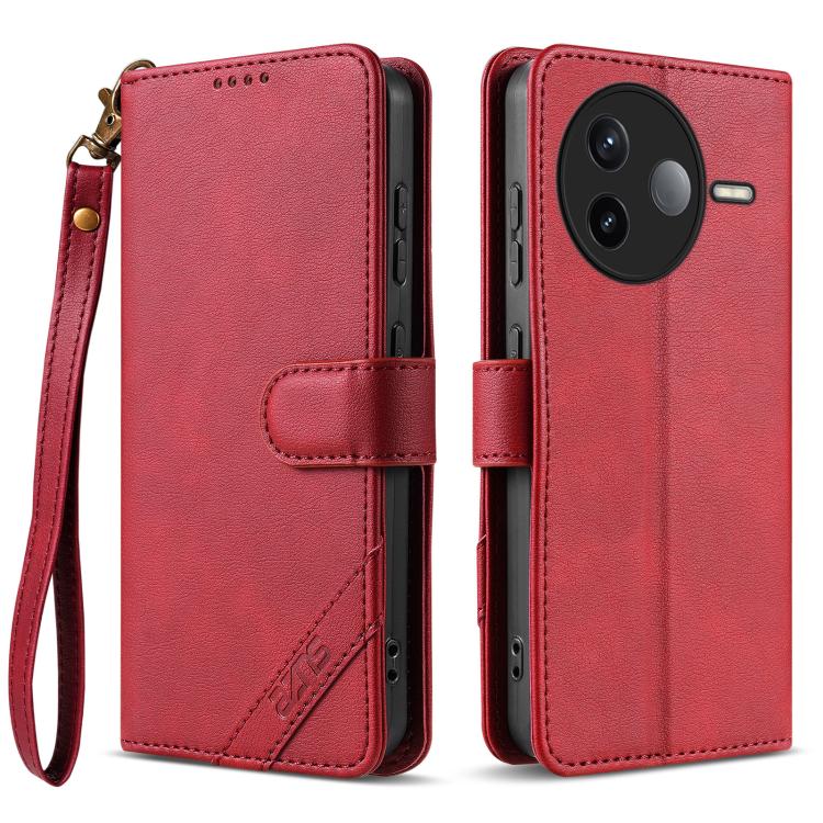 AZNS A2 Series Tri-Card Wallet RFID Vegan Leather Phone Case with Strap, For Redmi Turbo 5 Max 5G / Poco X8 Pro Max 5G, For Redmi Turbo 5 5G / Poco X8 Pro 5G, For Redmi K90, For Redmi K90 Pro Max, For Redmi Note 15 Pro+ 5G Global 163.3mm               ...
