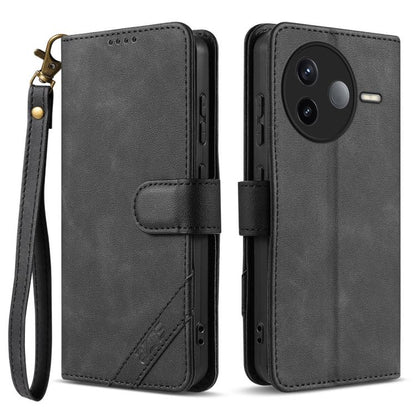 AZNS A2 Series Tri-Card Wallet RFID Vegan Leather Phone Case with Strap, For Redmi Turbo 5 Max 5G / Poco X8 Pro Max 5G, For Redmi Turbo 5 5G / Poco X8 Pro 5G, For Redmi K90, For Redmi K90 Pro Max, For Redmi Note 15 Pro+ 5G Global 163.3mm               ...
