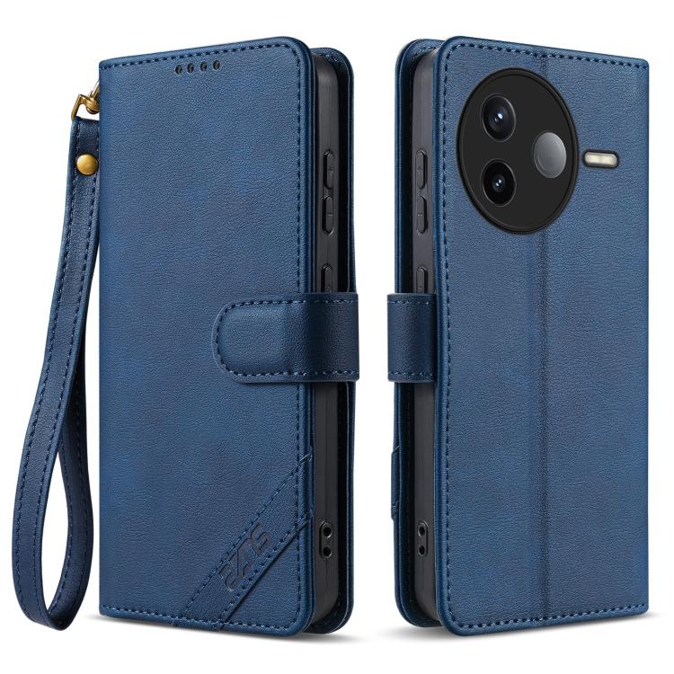 AZNS A2 Series Tri-Card Wallet RFID Vegan Leather Phone Case with Strap, For Redmi Turbo 5 Max 5G / Poco X8 Pro Max 5G, For Redmi Turbo 5 5G / Poco X8 Pro 5G, For Redmi K90, For Redmi K90 Pro Max, For Redmi Note 15 Pro+ 5G Global 163.3mm               ...