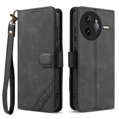 AZNS A2 Series Tri-Card Wallet RFID Vegan Leather Phone Case with Strap, For Redmi Turbo 5 Max 5G / Poco X8 Pro Max 5G, For Redmi Turbo 5 5G / Poco X8 Pro 5G, For Redmi K90, For Redmi K90 Pro Max, For Redmi Note 15 Pro+ 5G Global 163.3mm               ...