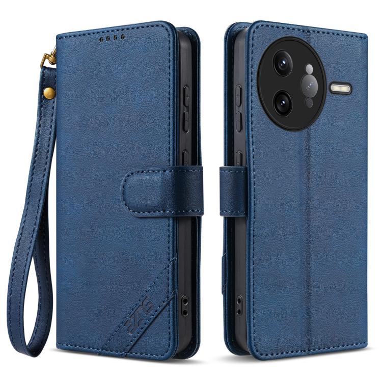 AZNS A2 Series Tri-Card Wallet RFID Vegan Leather Phone Case with Strap, For Redmi Turbo 5 Max 5G / Poco X8 Pro Max 5G, For Redmi Turbo 5 5G / Poco X8 Pro 5G, For Redmi K90, For Redmi K90 Pro Max, For Redmi Note 15 Pro+ 5G Global 163.3mm               ...