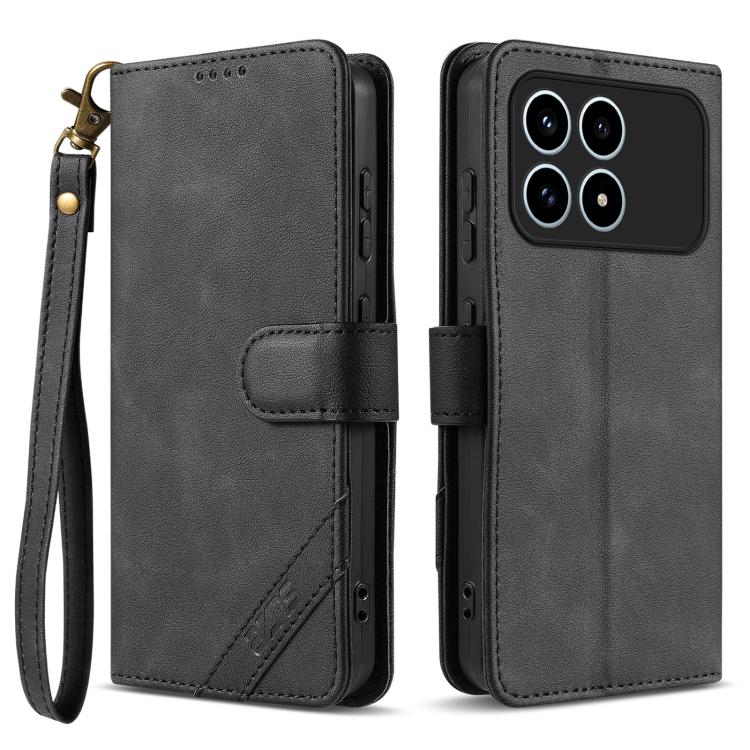AZNS A2 Series Tri-Card Wallet RFID Vegan Leather Phone Case with Strap, For Redmi Turbo 5 Max 5G / Poco X8 Pro Max 5G, For Redmi Turbo 5 5G / Poco X8 Pro 5G, For Redmi K90, For Redmi K90 Pro Max, For Redmi Note 15 Pro+ 5G Global 163.3mm               ...