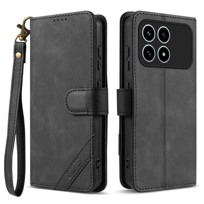 AZNS A2 Series Tri-Card Wallet RFID Vegan Leather Phone Case with Strap, For Redmi Turbo 5 Max 5G / Poco X8 Pro Max 5G, For Redmi Turbo 5 5G / Poco X8 Pro 5G, For Redmi K90, For Redmi K90 Pro Max, For Redmi Note 15 Pro+ 5G Global 163.3mm               ...