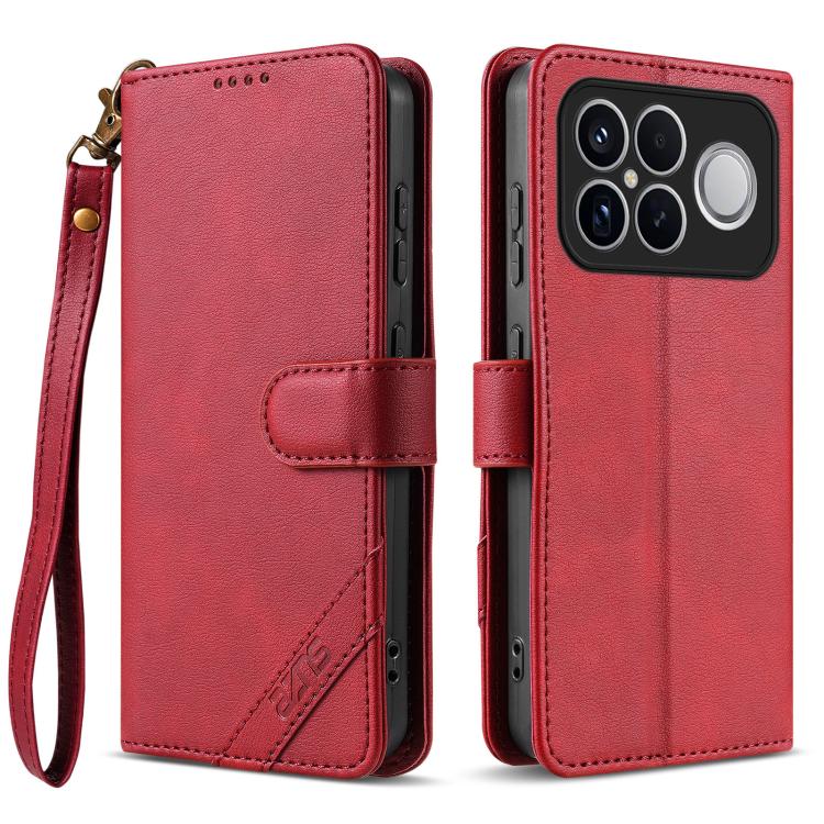 AZNS A2 Series Tri-Card Wallet RFID Vegan Leather Phone Case with Strap, For Redmi Turbo 5 Max 5G / Poco X8 Pro Max 5G, For Redmi Turbo 5 5G / Poco X8 Pro 5G, For Redmi K90, For Redmi K90 Pro Max, For Redmi Note 15 Pro+ 5G Global 163.3mm               ...