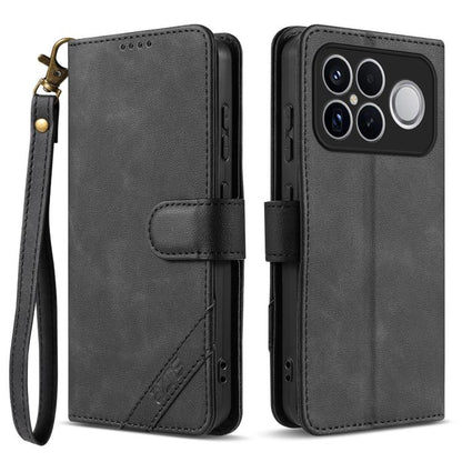 AZNS A2 Series Tri-Card Wallet RFID Vegan Leather Phone Case with Strap, For Redmi Turbo 5 Max 5G / Poco X8 Pro Max 5G, For Redmi Turbo 5 5G / Poco X8 Pro 5G, For Redmi K90, For Redmi K90 Pro Max, For Redmi Note 15 Pro+ 5G Global 163.3mm               ...