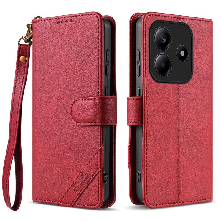 AZNS A2 Series Tri-Card Wallet RFID Vegan Leather Phone Case with Strap, For Redmi Turbo 5 Max 5G / Poco X8 Pro Max 5G, For Redmi Turbo 5 5G / Poco X8 Pro 5G, For Redmi K90, For Redmi K90 Pro Max, For Redmi Note 15 Pro+ 5G Global 163.3mm               ...