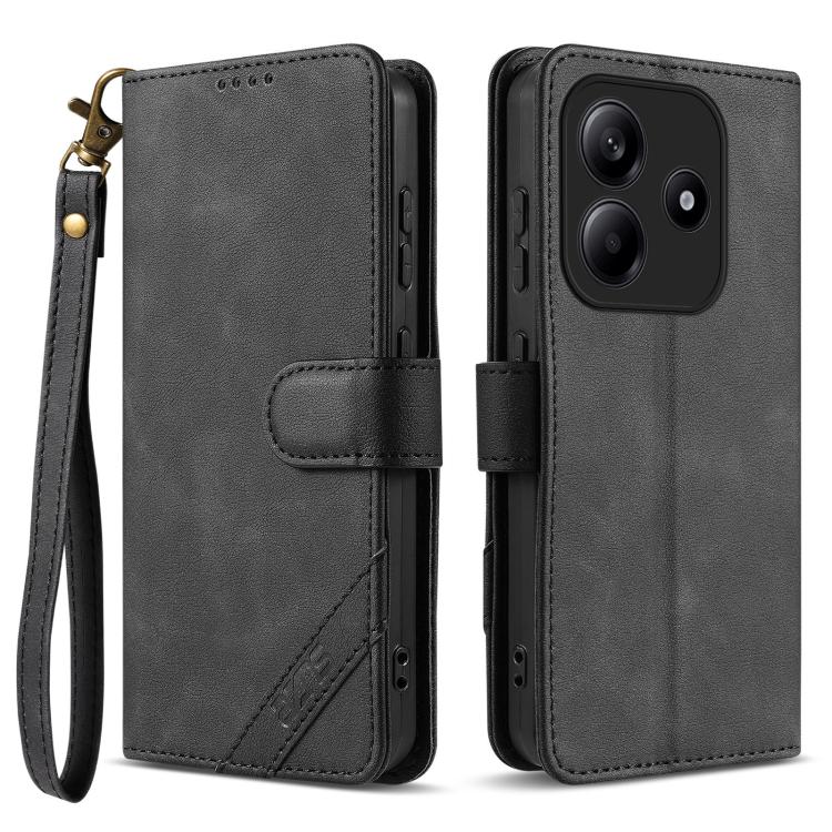 AZNS A2 Series Tri-Card Wallet RFID Vegan Leather Phone Case with Strap, For Redmi Turbo 5 Max 5G / Poco X8 Pro Max 5G, For Redmi Turbo 5 5G / Poco X8 Pro 5G, For Redmi K90, For Redmi K90 Pro Max, For Redmi Note 15 Pro+ 5G Global 163.3mm               ...