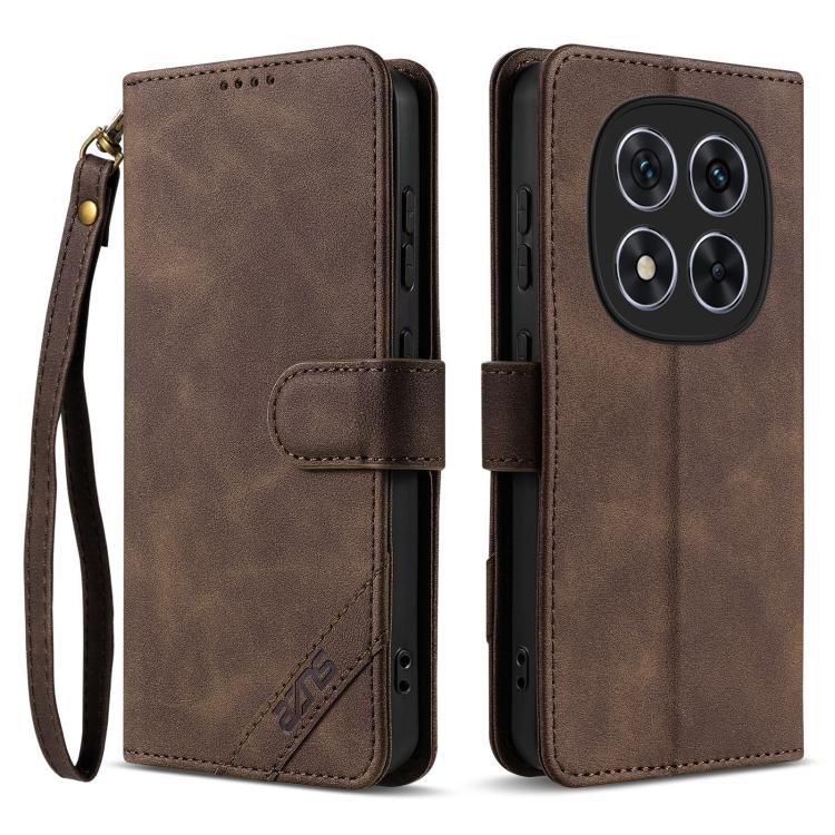 AZNS A2 Series Tri-Card Wallet RFID Vegan Leather Phone Case with Strap, For Redmi Turbo 5 Max 5G / Poco X8 Pro Max 5G, For Redmi Turbo 5 5G / Poco X8 Pro 5G, For Redmi K90, For Redmi K90 Pro Max, For Redmi Note 15 Pro+ 5G Global 163.3mm               ...