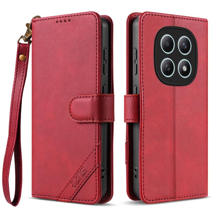 AZNS A2 Series Tri-Card Wallet RFID Vegan Leather Phone Case with Strap, For Redmi Turbo 5 Max 5G / Poco X8 Pro Max 5G, For Redmi Turbo 5 5G / Poco X8 Pro 5G, For Redmi K90, For Redmi K90 Pro Max, For Redmi Note 15 Pro+ 5G Global 163.3mm               ...