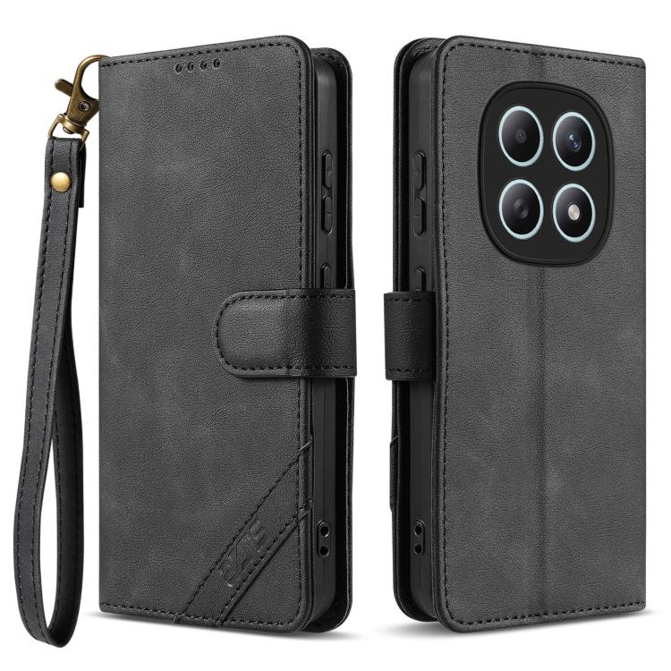 AZNS A2 Series Tri-Card Wallet RFID Vegan Leather Phone Case with Strap, For Redmi Turbo 5 Max 5G / Poco X8 Pro Max 5G, For Redmi Turbo 5 5G / Poco X8 Pro 5G, For Redmi K90, For Redmi K90 Pro Max, For Redmi Note 15 Pro+ 5G Global 163.3mm               ...