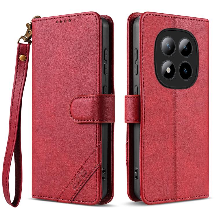 AZNS A2 Series Tri-Card Wallet RFID Vegan Leather Phone Case with Strap, For Redmi Turbo 5 Max 5G / Poco X8 Pro Max 5G, For Redmi Turbo 5 5G / Poco X8 Pro 5G, For Redmi K90, For Redmi K90 Pro Max, For Redmi Note 15 Pro+ 5G Global 163.3mm               ...