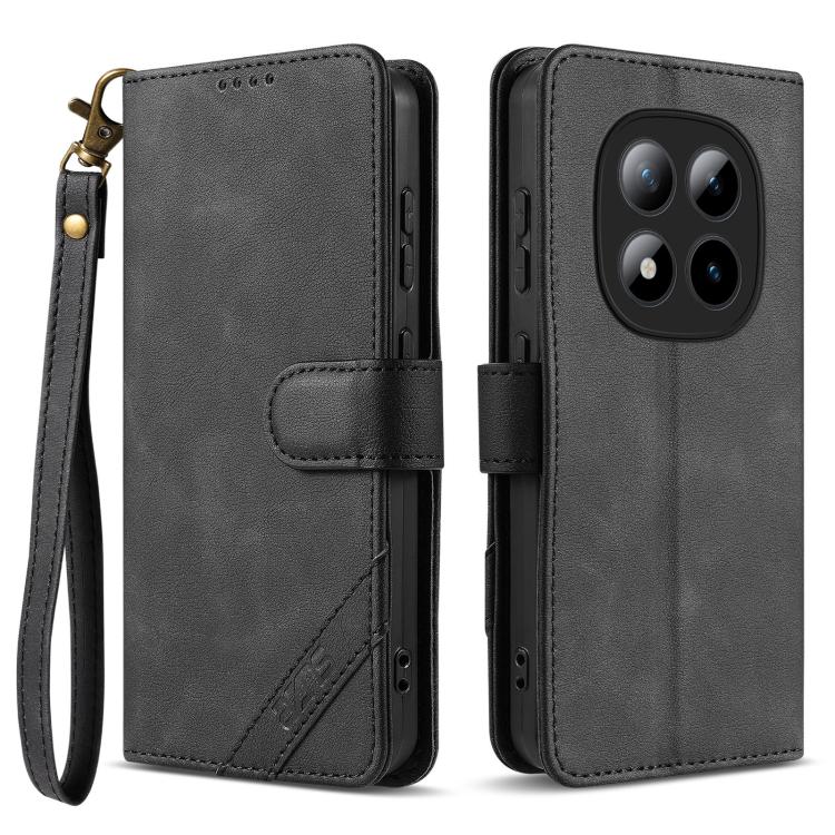 AZNS A2 Series Tri-Card Wallet RFID Vegan Leather Phone Case with Strap, For Redmi Turbo 5 Max 5G / Poco X8 Pro Max 5G, For Redmi Turbo 5 5G / Poco X8 Pro 5G, For Redmi K90, For Redmi K90 Pro Max, For Redmi Note 15 Pro+ 5G Global 163.3mm               ...