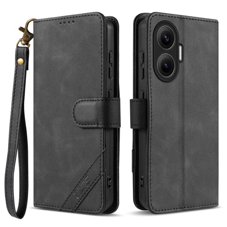 AZNS A2 Series Tri-Card Wallet RFID Vegan Leather Phone Case with Strap, For Redmi Turbo 5 Max 5G / Poco X8 Pro Max 5G, For Redmi Turbo 5 5G / Poco X8 Pro 5G, For Redmi K90, For Redmi K90 Pro Max, For Redmi Note 15 Pro+ 5G Global 163.3mm               ...