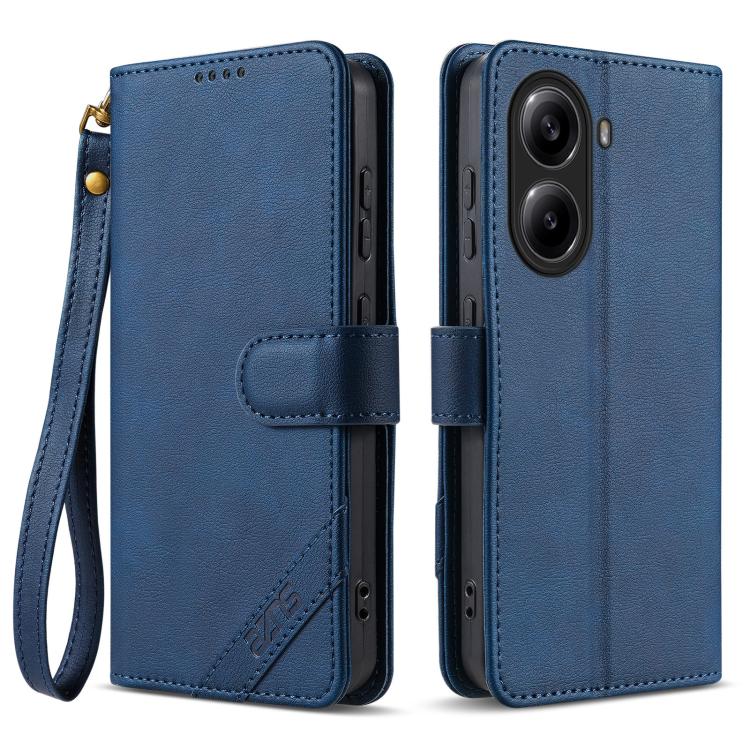 AZNS A2 Series Tri-Card Wallet RFID Vegan Leather Phone Case with Strap, For Redmi Turbo 5 Max 5G / Poco X8 Pro Max 5G, For Redmi Turbo 5 5G / Poco X8 Pro 5G, For Redmi K90, For Redmi K90 Pro Max, For Redmi Note 15 Pro+ 5G Global 163.3mm               ...