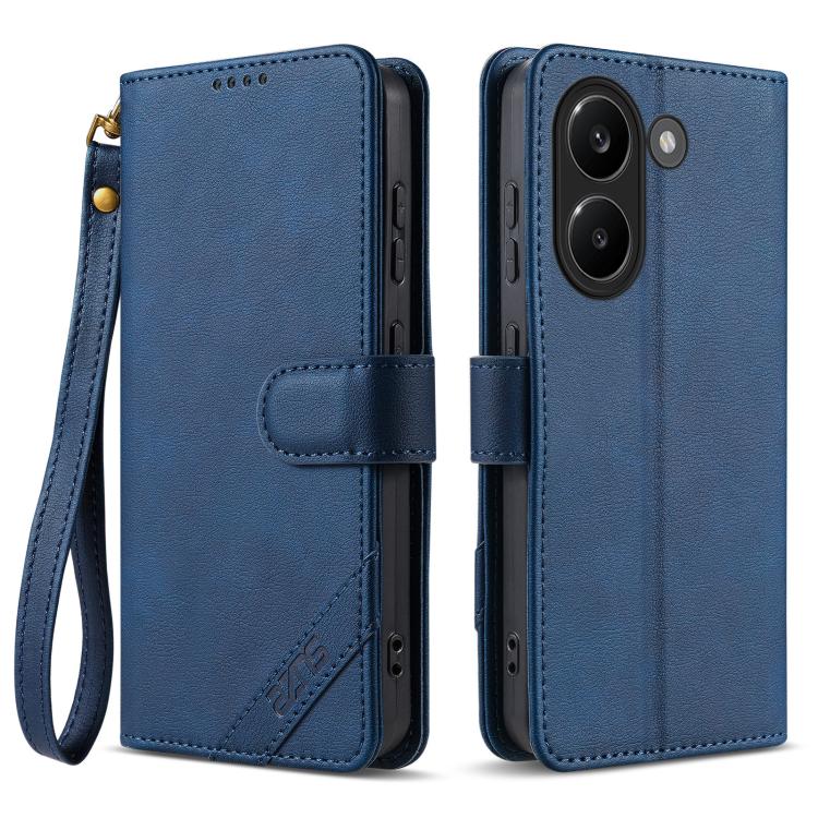 AZNS A2 Series Tri-Card Wallet RFID Vegan Leather Phone Case with Strap, For Redmi Turbo 5 Max 5G / Poco X8 Pro Max 5G, For Redmi Turbo 5 5G / Poco X8 Pro 5G, For Redmi K90, For Redmi K90 Pro Max, For Redmi Note 15 Pro+ 5G Global 163.3mm               ...