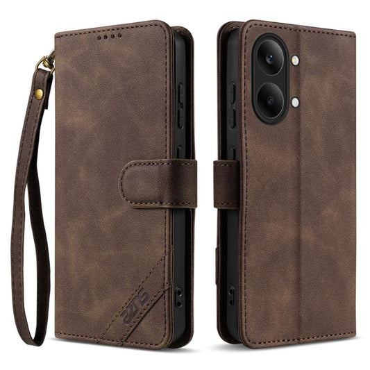 AZNS A2 Series Tri-Card Wallet RFID Vegan Leather Phone Case with Strap, For Redmi Turbo 5 Max 5G / Poco X8 Pro Max 5G, For Redmi Turbo 5 5G / Poco X8 Pro 5G, For Redmi K90, For Redmi K90 Pro Max, For Redmi Note 15 Pro+ 5G Global 163.3mm               ...