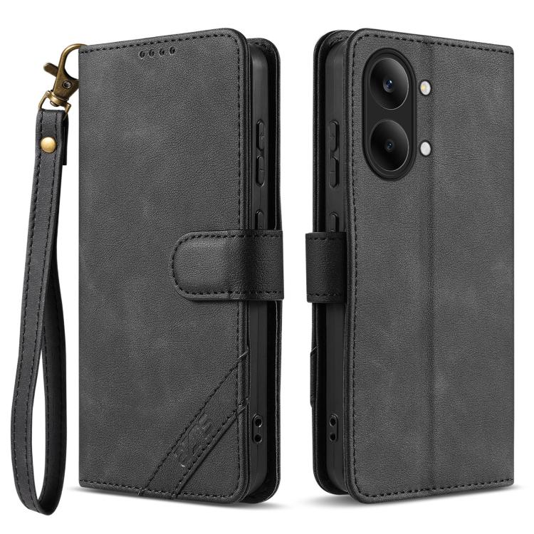 AZNS A2 Series Tri-Card Wallet RFID Vegan Leather Phone Case with Strap, For Redmi Turbo 5 Max 5G / Poco X8 Pro Max 5G, For Redmi Turbo 5 5G / Poco X8 Pro 5G, For Redmi K90, For Redmi K90 Pro Max, For Redmi Note 15 Pro+ 5G Global 163.3mm               ...