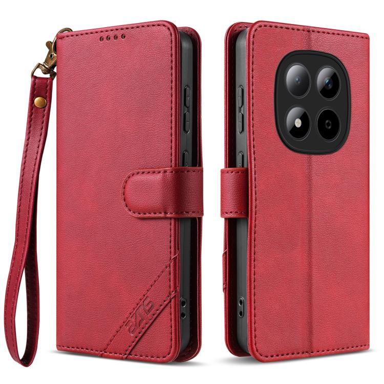 AZNS A2 Series Tri-Card Wallet RFID Vegan Leather Phone Case with Strap, For Redmi Turbo 5 Max 5G / Poco X8 Pro Max 5G, For Redmi Turbo 5 5G / Poco X8 Pro 5G, For Redmi K90, For Redmi K90 Pro Max, For Redmi Note 15 Pro+ 5G Global 163.3mm               ...