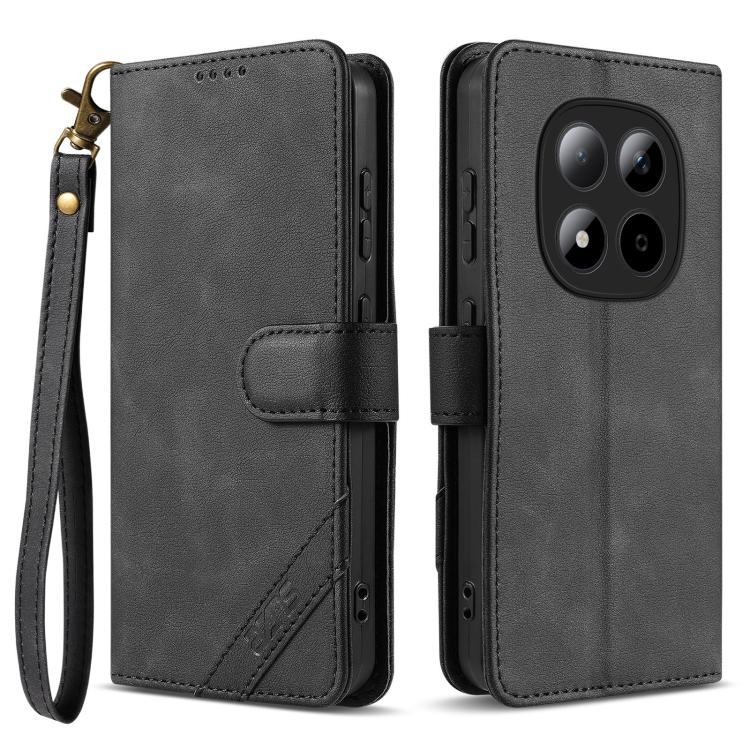 AZNS A2 Series Tri-Card Wallet RFID Vegan Leather Phone Case with Strap, For Redmi Turbo 5 Max 5G / Poco X8 Pro Max 5G, For Redmi Turbo 5 5G / Poco X8 Pro 5G, For Redmi K90, For Redmi K90 Pro Max, For Redmi Note 15 Pro+ 5G Global 163.3mm               ...