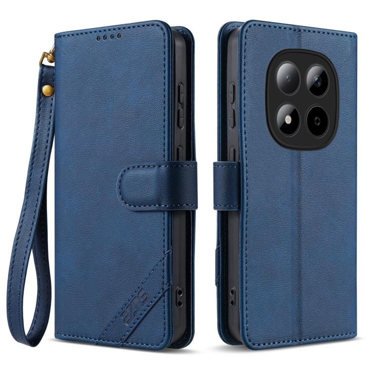 AZNS A2 Series Tri-Card Wallet RFID Vegan Leather Phone Case with Strap, For Redmi Turbo 5 Max 5G / Poco X8 Pro Max 5G, For Redmi Turbo 5 5G / Poco X8 Pro 5G, For Redmi K90, For Redmi K90 Pro Max, For Redmi Note 15 Pro+ 5G Global 163.3mm               ...