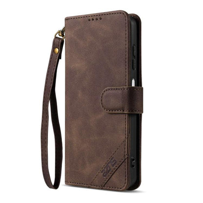 AZNS A2 Series Tri-Card Wallet RFID Vegan Leather Phone Case with Strap, For Redmi 14C/14R 5G/Poco C75 4G, For Redmi K80 Pro, For Redmi K80, For Redmi Note 14 5G, For Redmi Note 14 Pro+ 5G, For Redmi Note 14 Pro 5G
