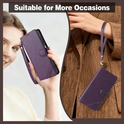AZNS A2 Series Tri-Card Wallet RFID Vegan Leather Phone Case with Strap, For Redmi 14C/14R 5G/Poco C75 4G, For Redmi K80 Pro, For Redmi K80, For Redmi Note 14 5G, For Redmi Note 14 Pro+ 5G, For Redmi Note 14 Pro 5G