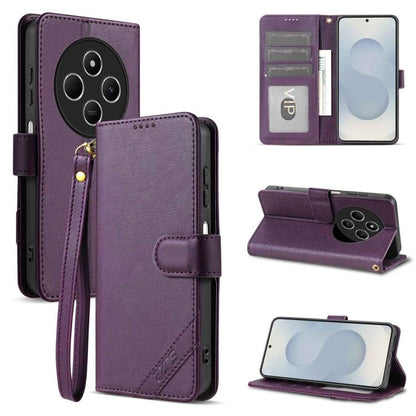 AZNS A2 Series Tri-Card Wallet RFID Vegan Leather Phone Case with Strap, For Redmi 14C/14R 5G/Poco C75 4G, For Redmi K80 Pro, For Redmi K80, For Redmi Note 14 5G, For Redmi Note 14 Pro+ 5G, For Redmi Note 14 Pro 5G