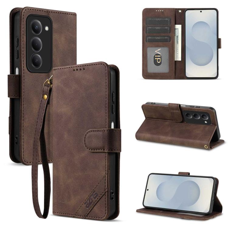 AZNS A2 Series Tri-Card Wallet RFID Vegan Leather Phone Case with Strap, For Redmi Note 17 Pro 5G Global 163mm, For Redmi Note 17 5G/4G Global 171mm, For Redmi A7 Pro 4G/5G 171mm/Poco C85x 5G, For Redmi 15a 5G/R70/R70m                                  ...