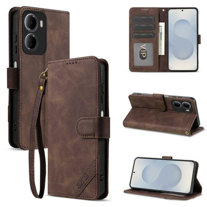 AZNS A2 Series Tri-Card Wallet RFID Vegan Leather Phone Case with Strap, For Redmi Note 17 Pro 5G Global 163mm, For Redmi Note 17 5G/4G Global 171mm, For Redmi A7 Pro 4G/5G 171mm/Poco C85x 5G, For Redmi 15a 5G/R70/R70m                                  ...